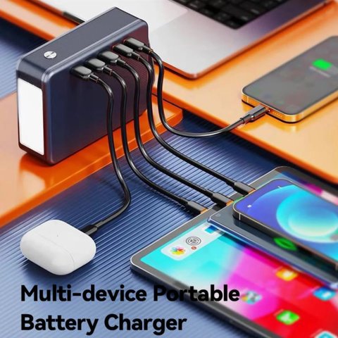 Power bank Remax FP-6, 60000 мАг, 100 Вт, чорний, Quick Charge, Power Delivery (PD), #6954851250005 Прев'ю 1
