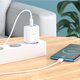 Mains Charger Hoco C105A, (20 W, Power Delivery (PD), white, with cable USB type C to USB type C, 2 outputs) #6931474782922 Preview 2