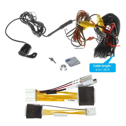 Задняя камера для Toyota Camry, Corolla, RAV4, Verso, Hilux, Prius, Land Cruiser, Auris, Avensis GEN5 / GEN6 в комплекте с кабелем 20 + 5 пинов для подключения Превью 7