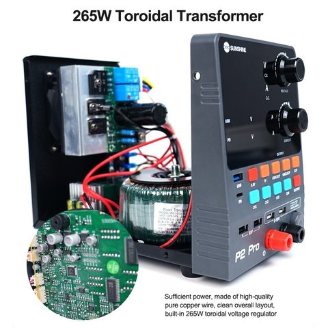 Fuente de alimentación (potencia) Sunshine P2 Pro, de cuatro canales, transformador, hasta 30 V, hasta 5 A, indicadores de diodos de luz, 330W Vista previa  2