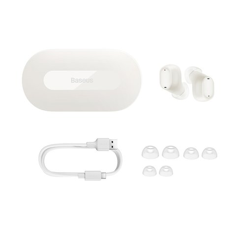Гарнитура Baseus Bowie EZ10, беспроводная, белая, с зарядным кейсом, c кабелем, #A00054300226-Z1 Превью 2
