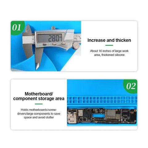Коврик монтажный RELIFE RL-004A, термостойкий, антистатический, 355 мм, 250 мм, с ячейками Превью 4