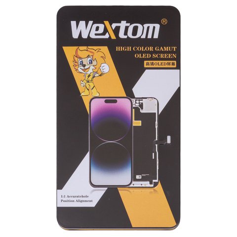 Дисплей Wextom для iPhone 14 Pro Max, черный, с рамкой, HC, без ошибки, (OLED) soft, Diagnosable, 120Hz Превью 2