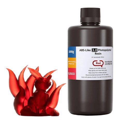 Фотополімерна смола для 3D-принтера ELEGOO ABS-подібна 3.0, Red, 1 кг Прев'ю 2